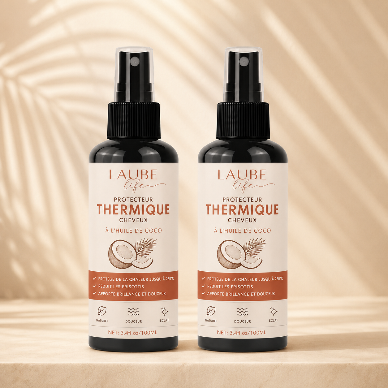 Protecteur Thermique Cheveux LAUBE™ | Brillance & Anti-Frisottis