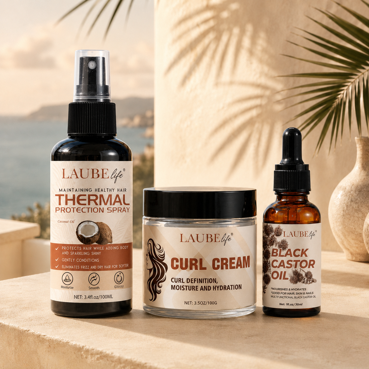 Protecteur Thermique Cheveux LAUBE™ | Brillance & Anti-Frisottis