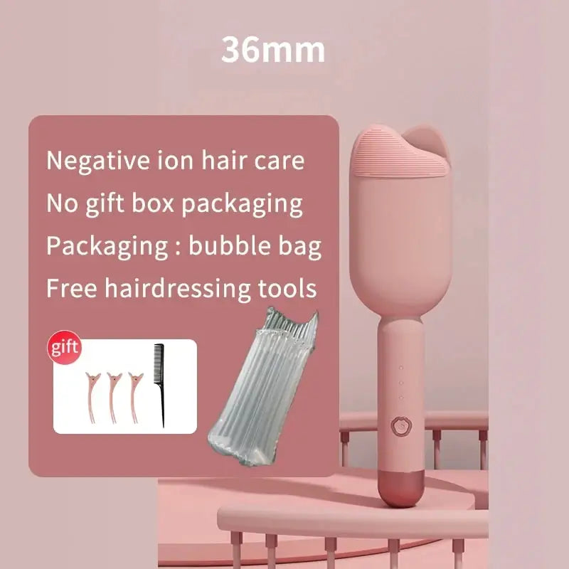 Hair Curling Iron 36Mm Deep Wave Hair Curler 4 Temperature Adjustable Fast Heating Crimping Iron Styler Wand for All Hair Style