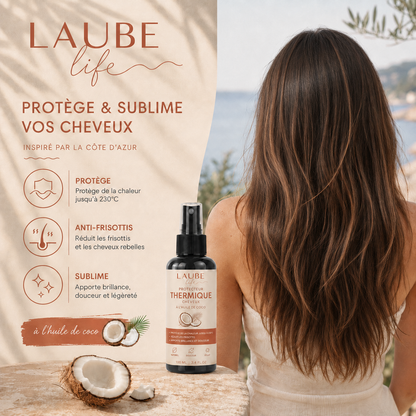Protecteur Thermique Cheveux LAUBE™ | Brillance & Anti-Frisottis