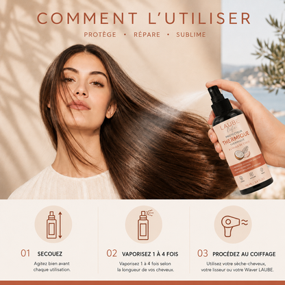 Protecteur Thermique Cheveux LAUBE™ | Brillance & Anti-Frisottis