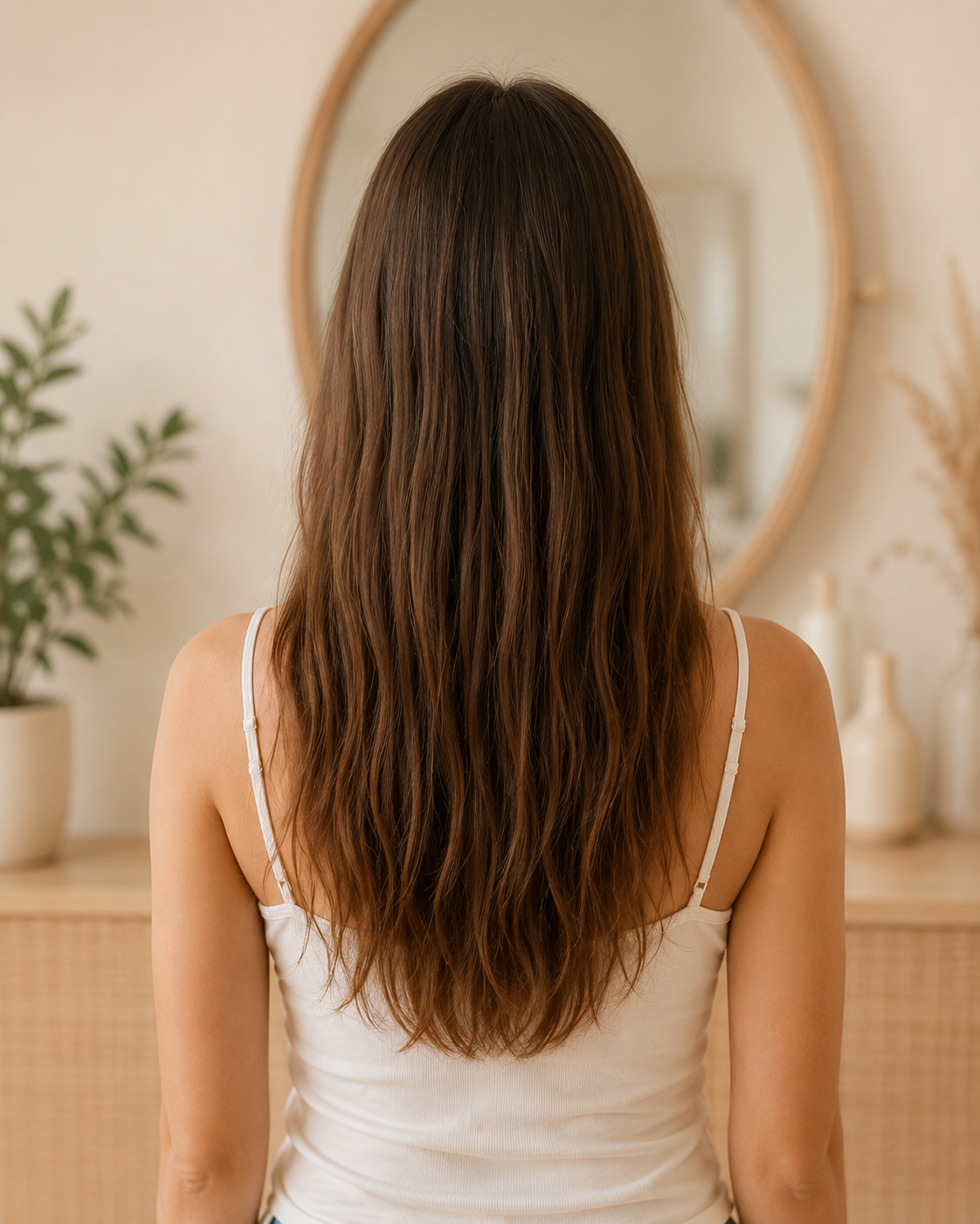 Cheveux avant l’utilisation du Waver LAUBE