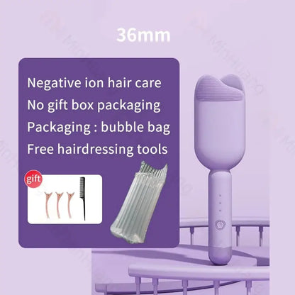 Hair Curling Iron 36Mm Deep Wave Hair Curler 4 Temperature Adjustable Fast Heating Crimping Iron Styler Wand for All Hair Style